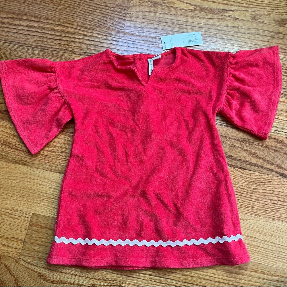 Janie and Jack red beach pool coverup dress size 18-24 months